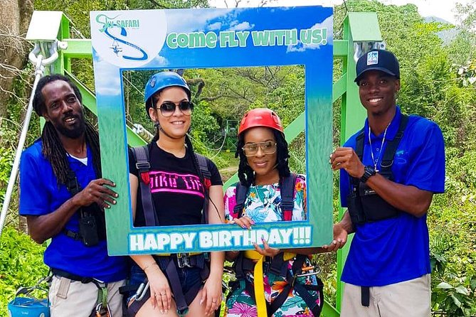 St. Kitts Zipline Experience - Line 5: racing your partner to the finish