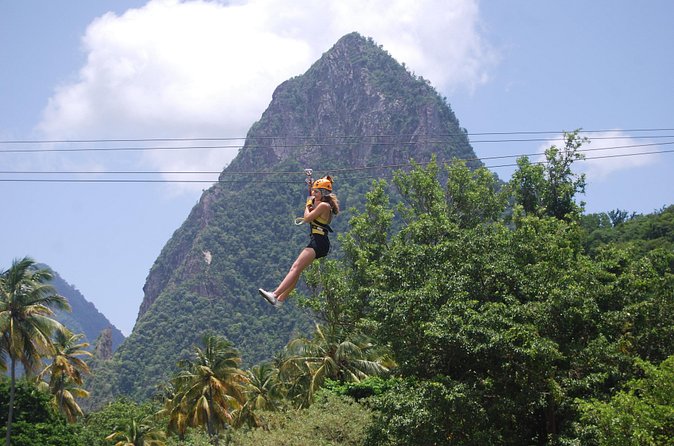 St. Lucia Morne Coubaril Estate Zipline Experience - Getting dressed for the cables