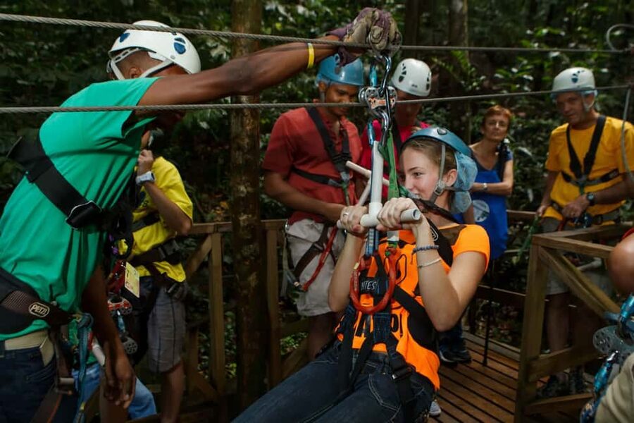 St Lucia Ultimate 3 Package: Aerial Tram Zip Line & Hiking - What the zip-line section feels like