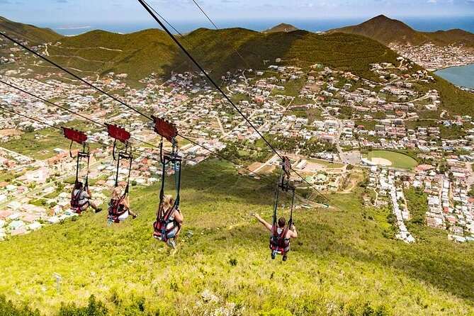 St Maarten Full Combo: Flying Dutchman, Zip Line & Schooner Ride - Riding the Sky Explorer to Sentry Hill