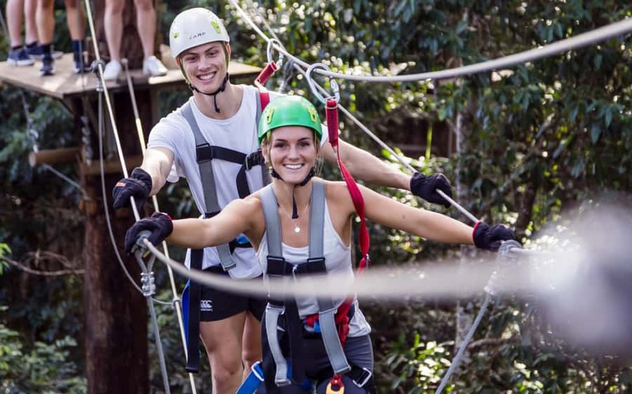 Sunshine Coast: Treetop Challenge Adventure Park - Course three raises the stakes