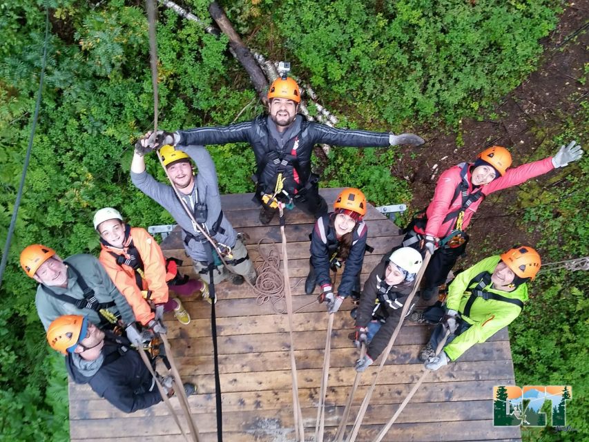 Talkeetna: Denali Zipline Tours - Denali, the Alaska Range, and dense boreal forest