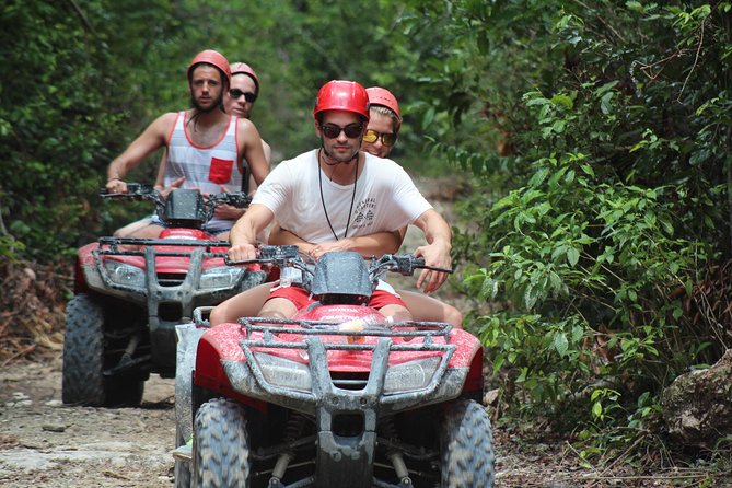 The best ATVs, zipline, cenote tour with lunch and transportation - ATV riding on Honda 250 and Yamaha 350 machines