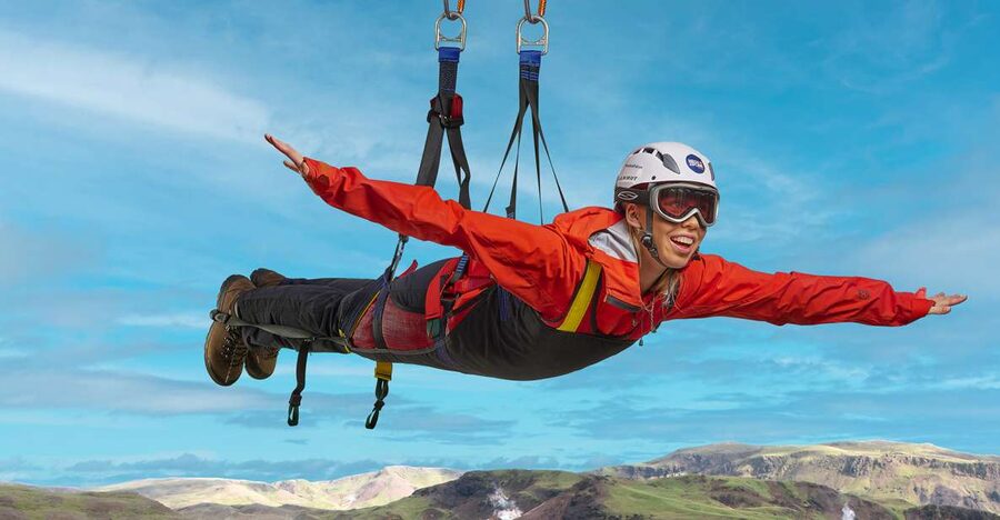The Falcon : Superman ride with Mega Zipline Iceland - What the staff add to the experience