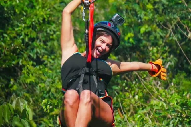The Original Cozumel Zipline Adventure - The 36-foot climb comes before the first flight