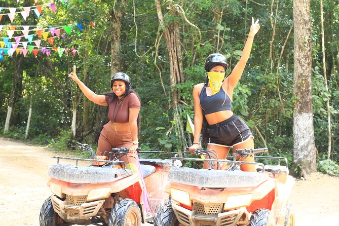 Thrills in Tulum's Jungle: Rappel, Ziplines, ATVs, Cenote & more - ATVs on rugged jungle trails
