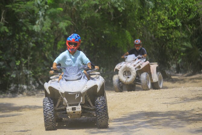 Top ATV's in Mexico includes Cenote, Ziplines, snack & transport. - Muddy ATV trails, not a speed course