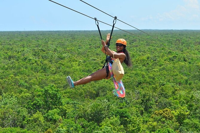 Tulum ATV Tour – Ruins, Cenote, Zipline All-Inclusive Combo - Swimming in the cenote