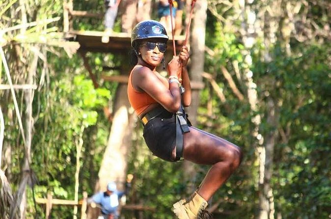 Tulum Jungle Zipline and ATV Adventure - Cooling off in a clear cenote