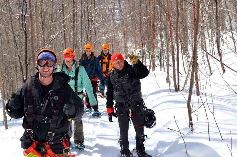 Tyroparc: Mega Ziplines and Hiking in the Laurentians - A tipi fire gives you time to reset