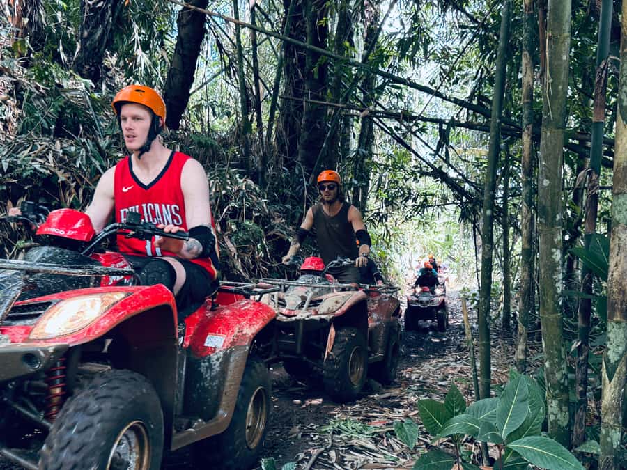 Ubud: ATV Quad Bike & Zip-Line Adventure with Meal - Tegalalang zip line and rice-terrace views