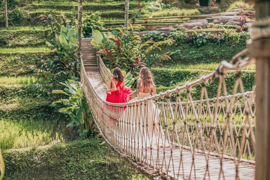 Ubud: ATV Quad Bike, Zip-line and Cretya Alas Harum Tour - The Alas Harum zipline above the rice terraces
