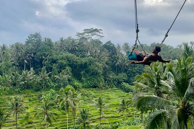 Ubud: ATV Rafting + Zipline, Swing, Sky Bike in Bali Rice Terrace - U Fun Field: three high-energy views over the rice fields