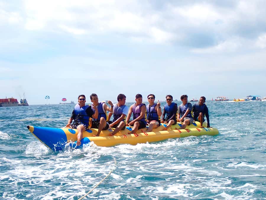 Ubud Zipline & Watersport (Jetski, Parasailing, BananaBoat) - The U Fun Field zipline above the rice fields