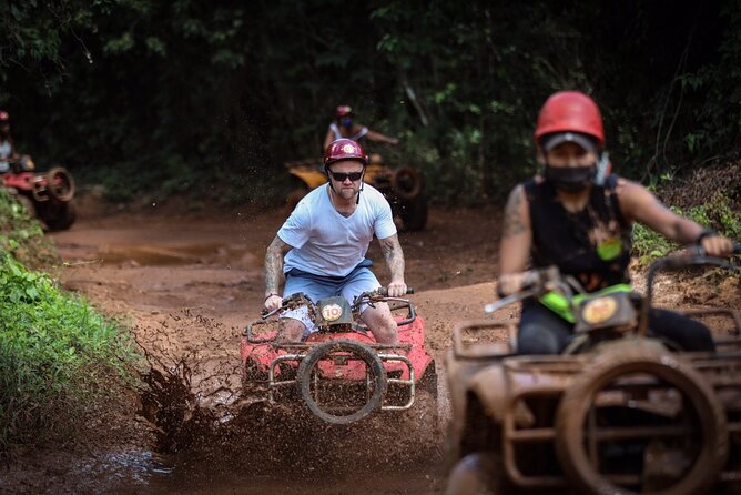 Ultimate 5x1 Combo with ATV, Ziplines, Cenote & Reef Snorkeling - ATV Riding Through the Maya Jungle