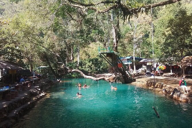 Vang Vieng Tour A Blue lagoon 3 with Caves and Zipline - A 5-kilometer paddle on the Nam Song