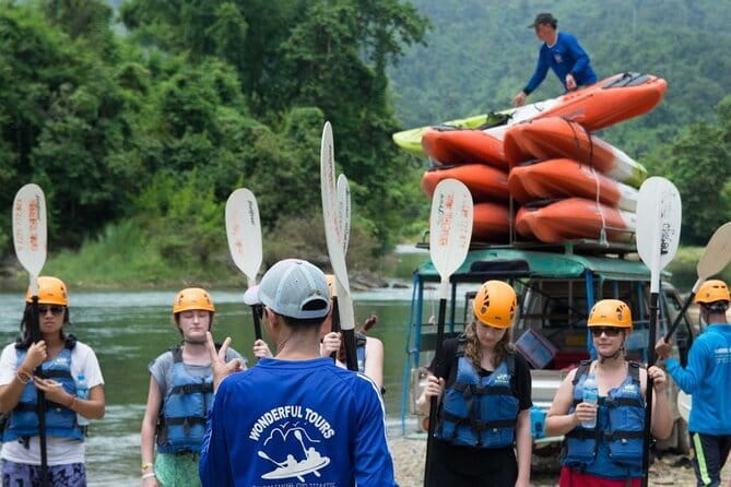 Vang Vieng Tour A - Blue lagoon 3 with Caves and Zipline - Tham Nam Water Cave by tube and headlamp