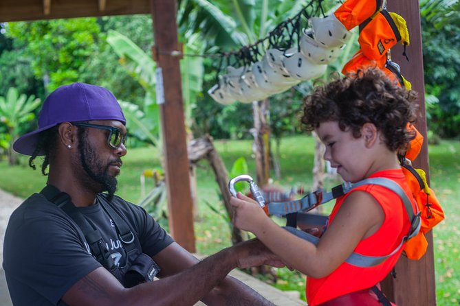 Vanuatu Jungle Zipline with Transfers - Safety help without losing the fun