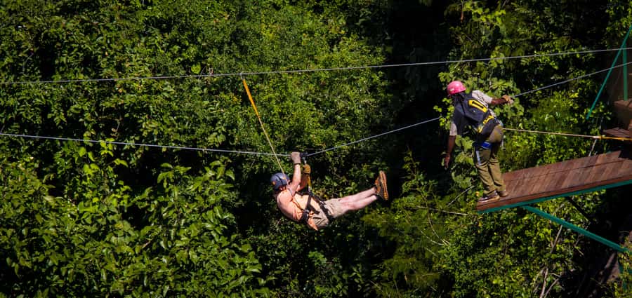 Victoria Falls: Canopy Tour with Transfers - Entering the Zambezi gorge forest