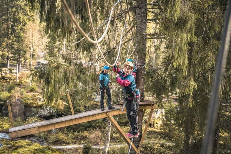 Voss High Rope & Zipline Park - The Mini and Miro Courses for younger climbers