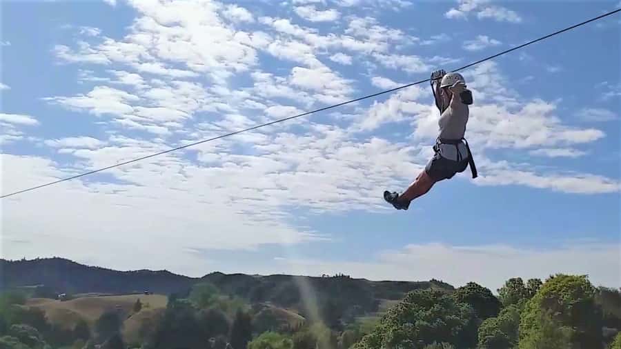 Waitomo Caves 1-Kilometer-Long Zipline Tour - From native trees to Waitomo’s limestone country