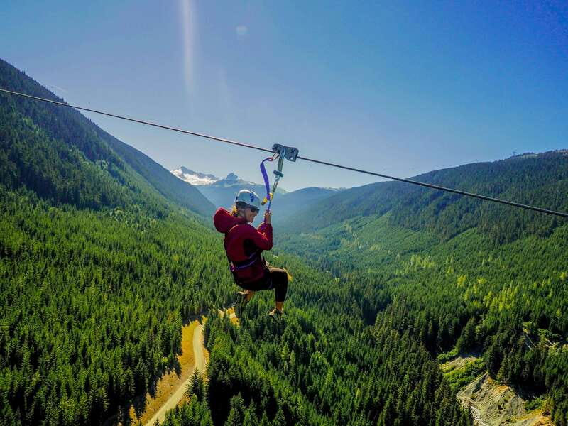 Whistler: The Longest Zipline in North America - The ride begins at Whistler Village