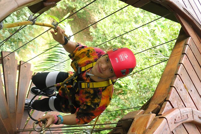 World A+ (Zipline 32 Platforms + Roller + Sky Walk with World Set Menu ) - Abseils, bridges, and stairs keep you moving