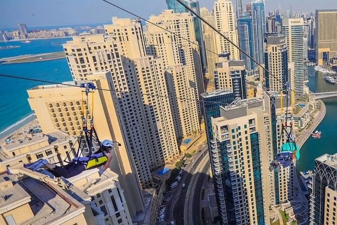 Xline Dubai Marina Zip line Experience With Photos & Video Option - Flying above Dubai Marina instead of sightseeing from below