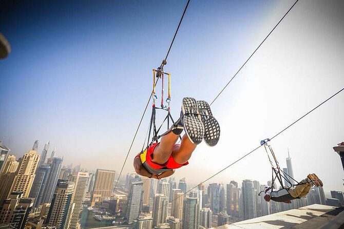 Xline Dubai Marina Zip line Experience With Photos & Video Option - The 16-degree flight across the Marina