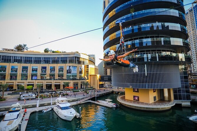 XLine Dubai Marina Zipline Ride with Transfers Options - Starting at Dubai Marina Mall