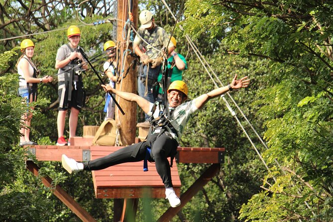Zip & Dip: Zipline and Wet 'n' Wild Waterpark Combo - Friendly guides help nervous first-timers