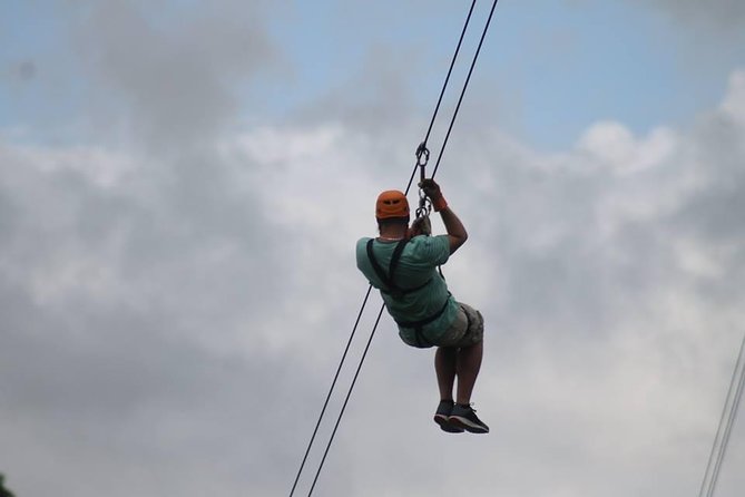 Zip Line - Half Day Trip - The safety system from first platform to last line