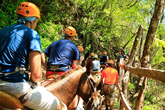 Zip Line, Mules Ride and Walk on the Hanging Bridge - Crossing the 470-meter Jorullo suspension bridge