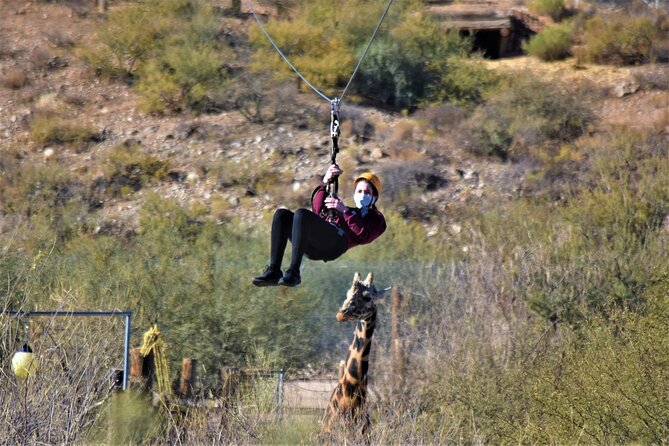 Zip Line Tour at Out of Africa Wildlife Park in Sedona,Camp Verde - Heat, wind, and the 11:30 a.m. start