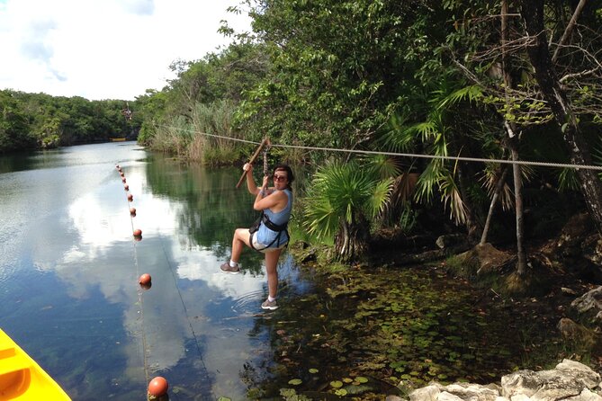 Zip lining and Canoe Monkey jungle in Tulum - Zip lining across Punta Laguna