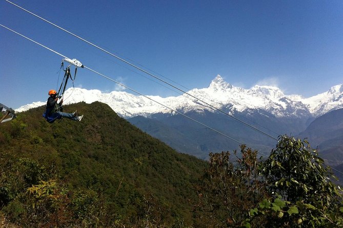 ZipFlyer Nepal - The World's Steepest Zip-line - The Sarangkot launch and mountain views