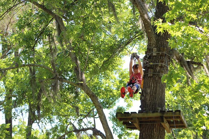 Zipline Adventure through Tuscawilla Park - The Ground Break Between Courses