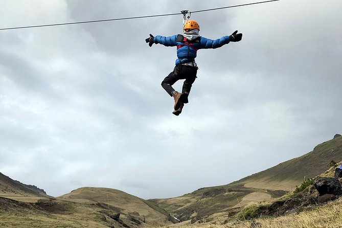 Zipline and Hiking Adventure Tour in Vík - The walk between lines is part of the reward