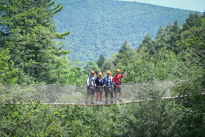 Zipline Canopy Activity Admission at Bristol Mountain - Four bridges add a slower, more active challenge