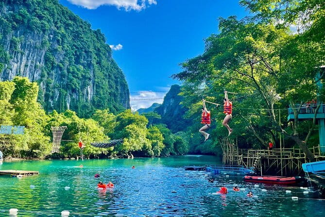 Zipline Dark cave & Paradise cave: Full-day Exploration - Lunch in the park breaks up the long day