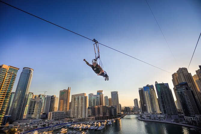 Zipline Experience in Dubai Marina with 1 Way optional Transfers - What the $228 price means