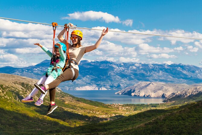 Zipline Experience Krk - Eight lines with changing speed and height