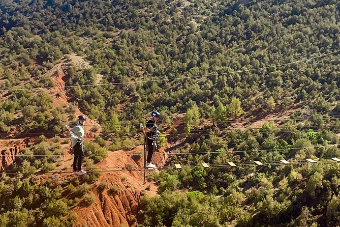 Zipline Experience out of Marrakech City in the Atlas Mountains - Safety briefing before the first ride