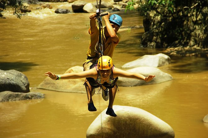 Zipline Experience over Cuale River - A river dip and time at the Mountain Pool Club
