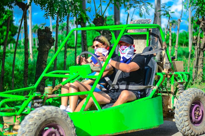 Zipline, Horse, Buggy and Macao Beach, Water Park with Lunch - Rough roads, tropical gardens, and buggy mud