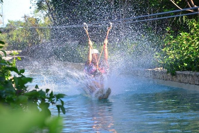 Zipline Mega Splash at Bavaro Adventure Park - The Mega Splash finish