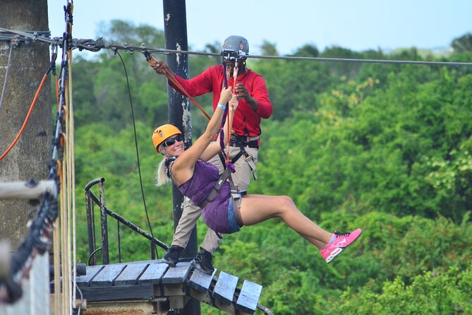 Zipline Mega Splash at Bavaro Adventure Park - Who will enjoy this most