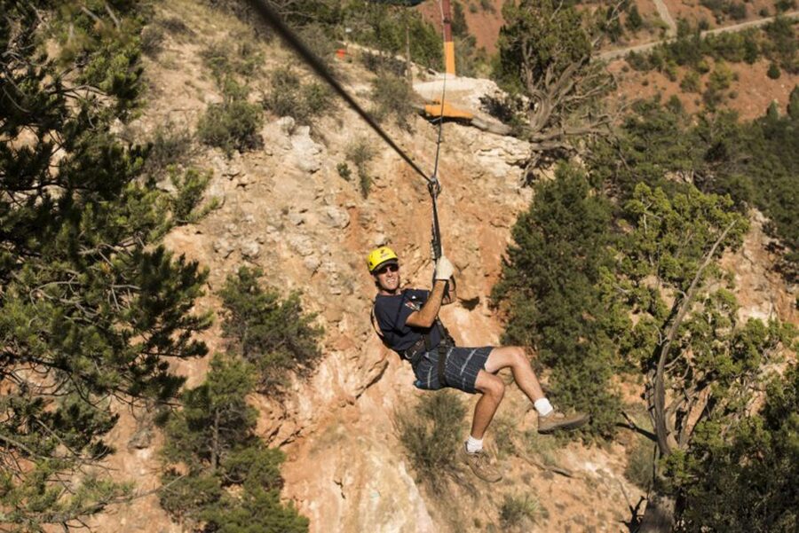 Zipline Tour: Colo-Rad - Starting at the western edge of Manitou Springs
