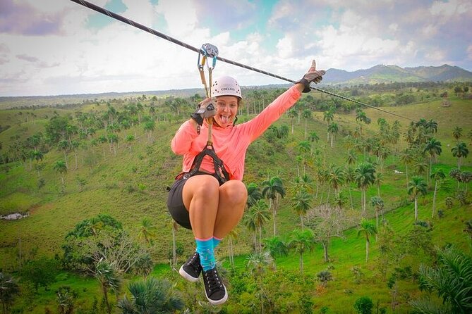 Zipline Xtreme Punta Cana 8 Lines and Hanging Bridge Adventure - Mountain views are part of the payoff