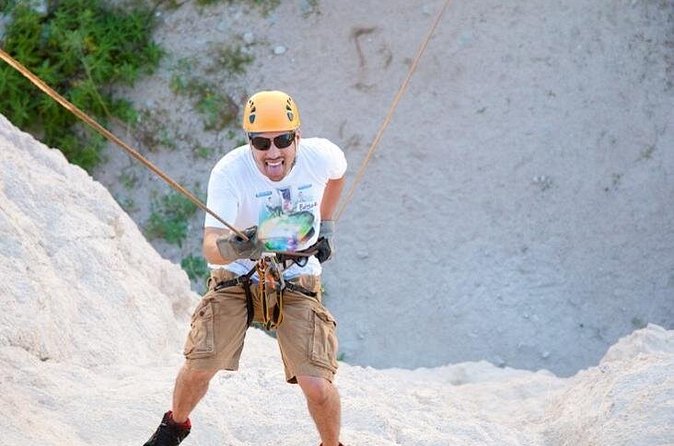 Ziplines and Rappelling at Costa Azul - Rappelling adds control and a little nerve